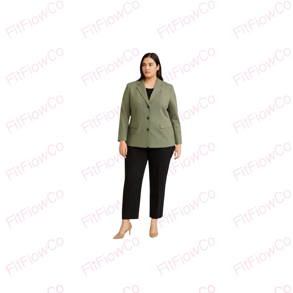 Danny & Nicole New York Blazer Sage Gray / Greenish Gray  Size 16P –NWT
